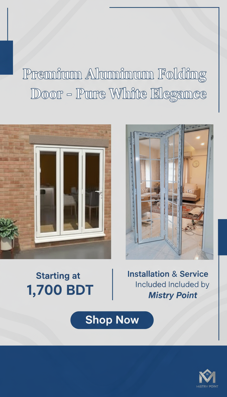 premium aluminum folding door pure white king long fittings 